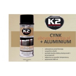 Cynk + Aluminium spray na rdzę 400ml Podkład pod lakier K2